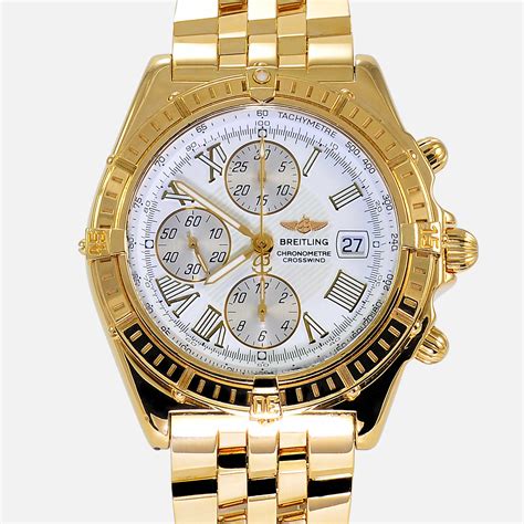 breitling gold watches|breitling gold chronograph.